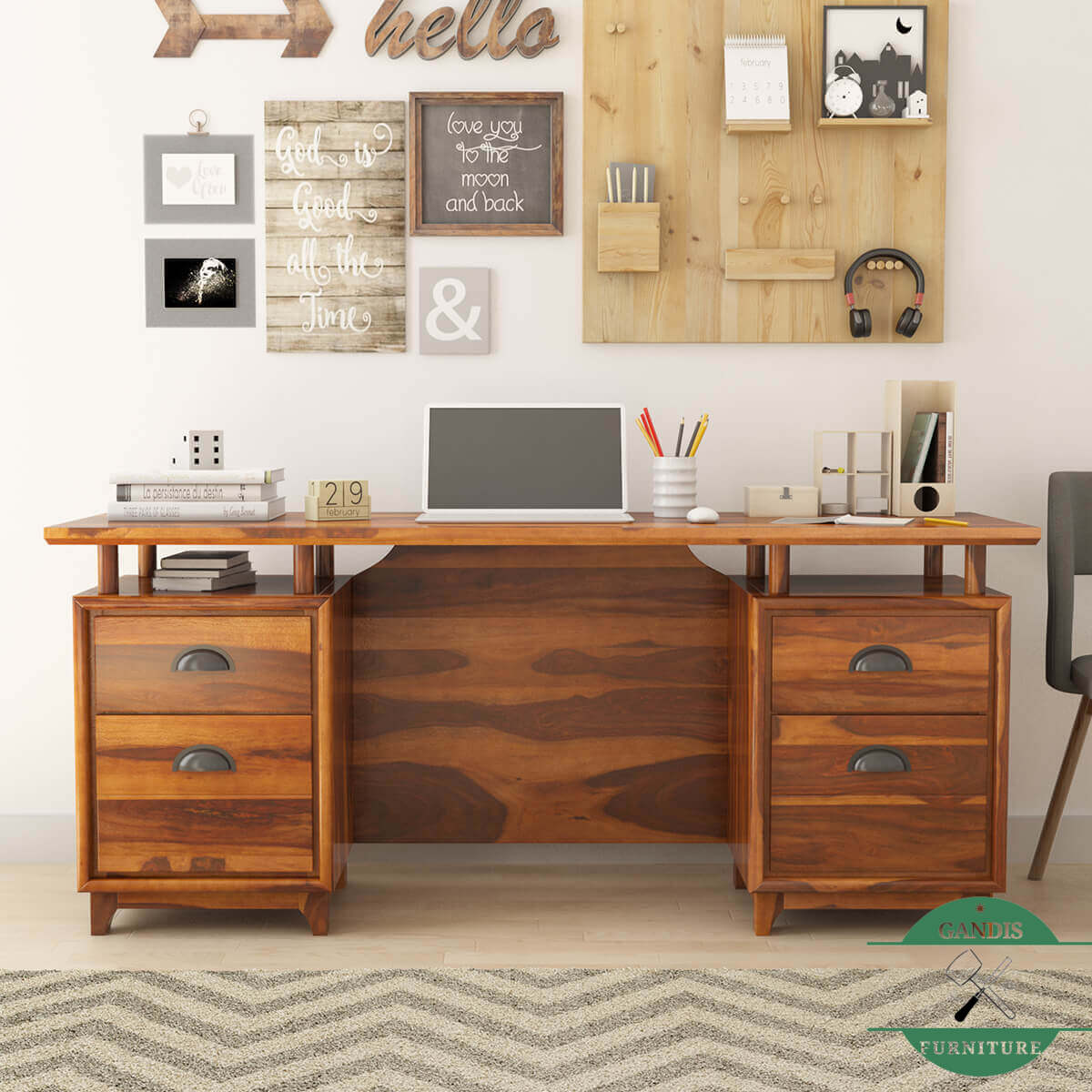 meja kantor kayu jati minimalis | meja laptop | meja kerja 2021